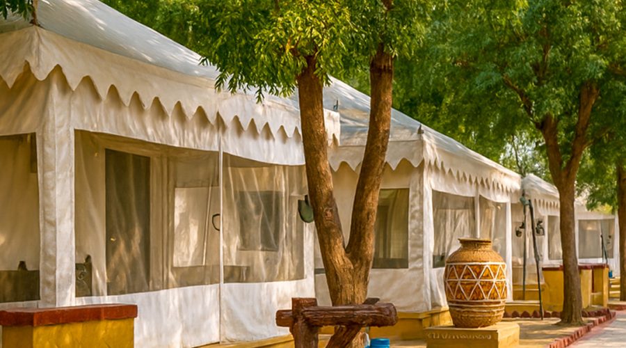 Your desert story starts here - Chokhi Dhani Desert Camp, Jaisalmer. Settle into your tent, savo (2)